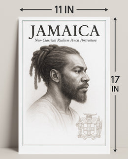 Jamaica NeoClassical Realism Portrait Poster PosterGoat