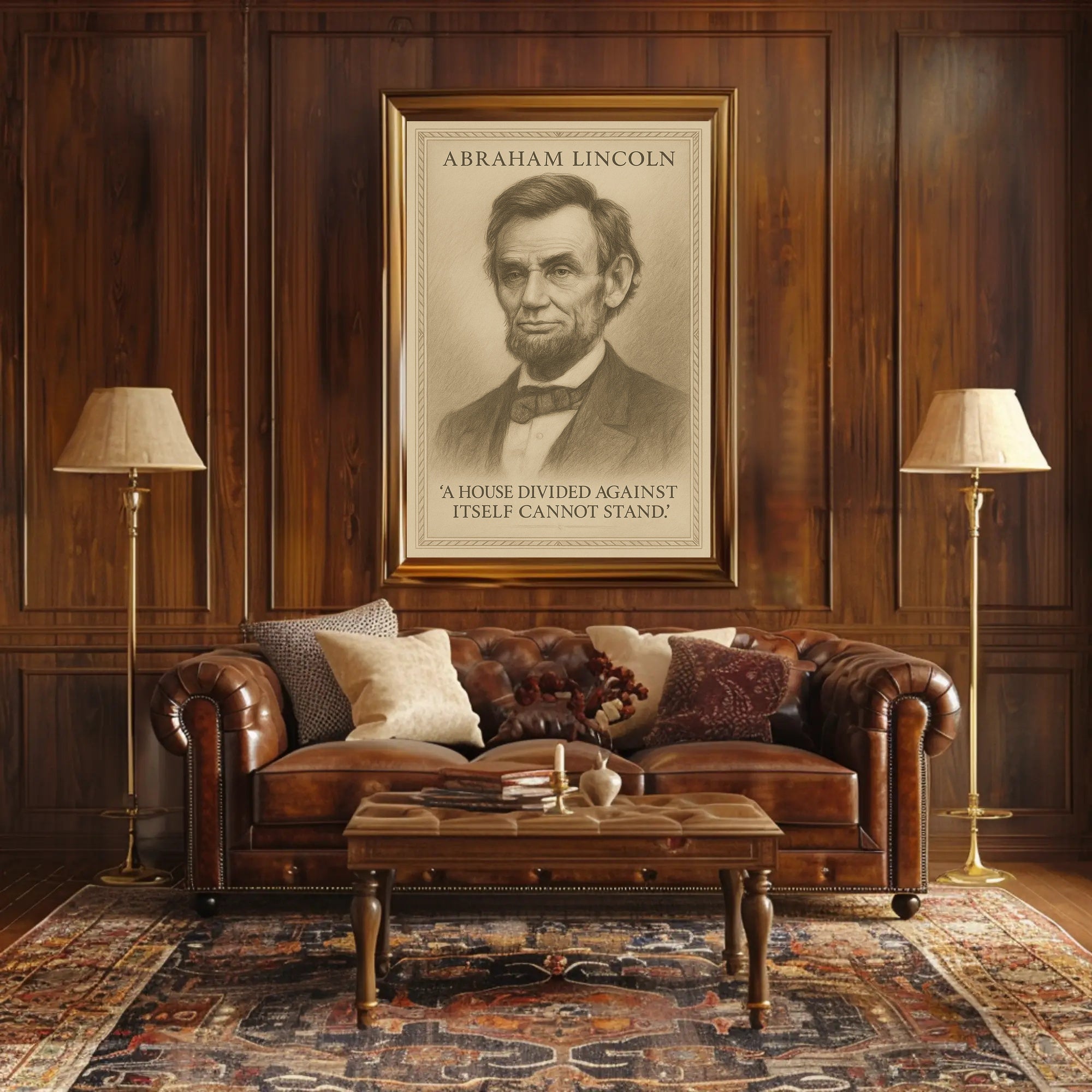 Abraham Lincoln A House Divided Poster PosterGoat