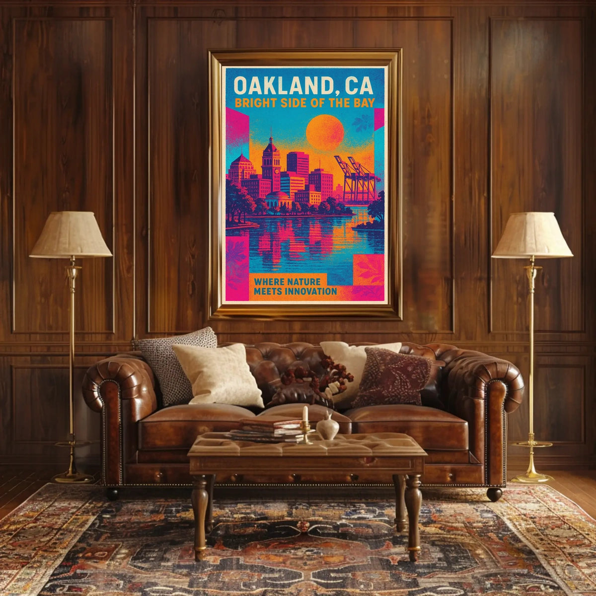 Oakland, Ca Bright Side Of The Bay Poster