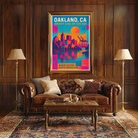 Oakland, Ca Bright Side Of The Bay Poster