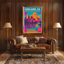 Oakland, Ca Bright Side Of The Bay Poster