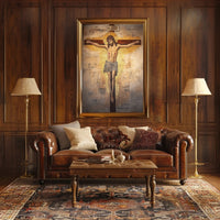 Religious Crucifixion Scene: Historical or Spiritual Art Poster