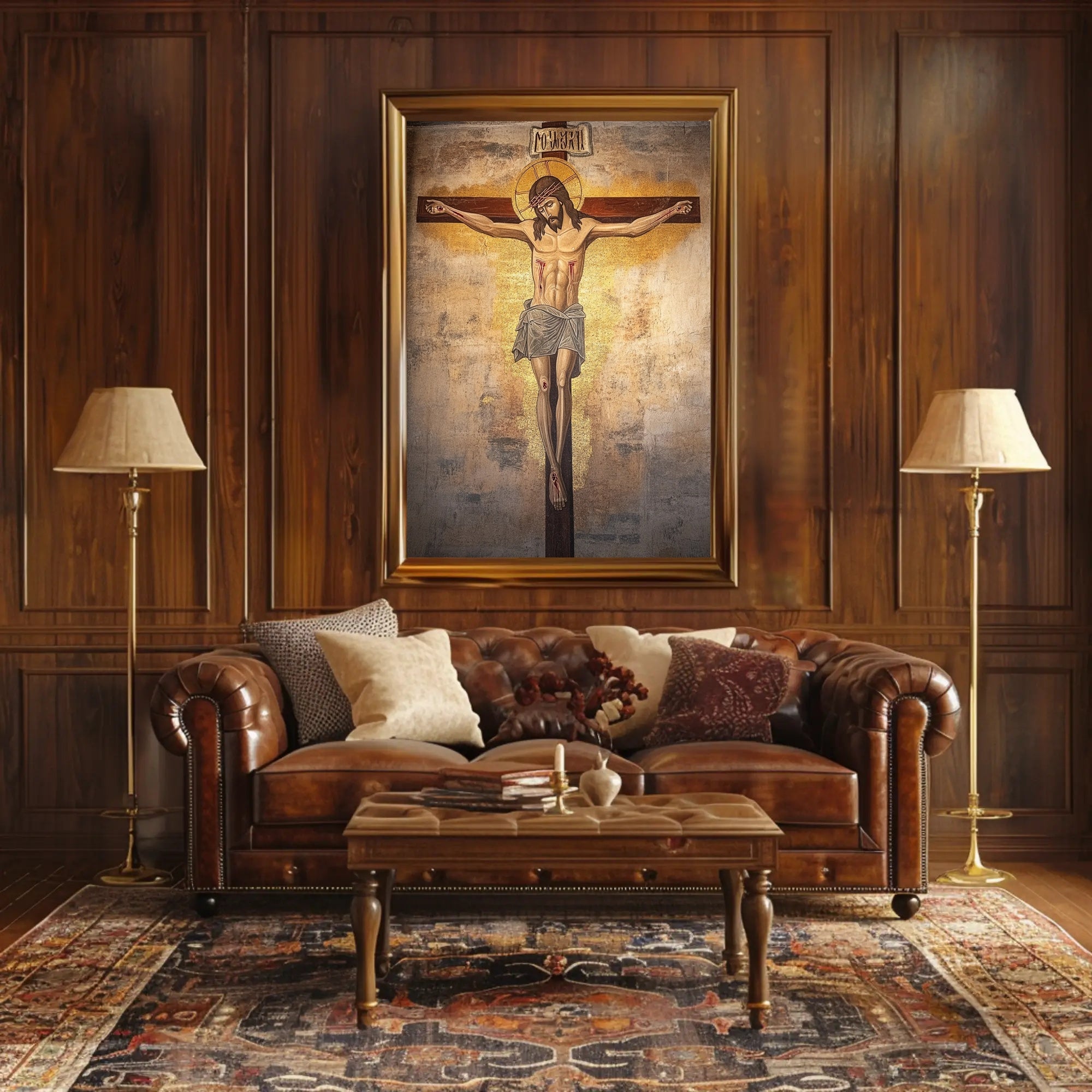 Religious Crucifixion Scene: Historical or Spiritual Art Poster