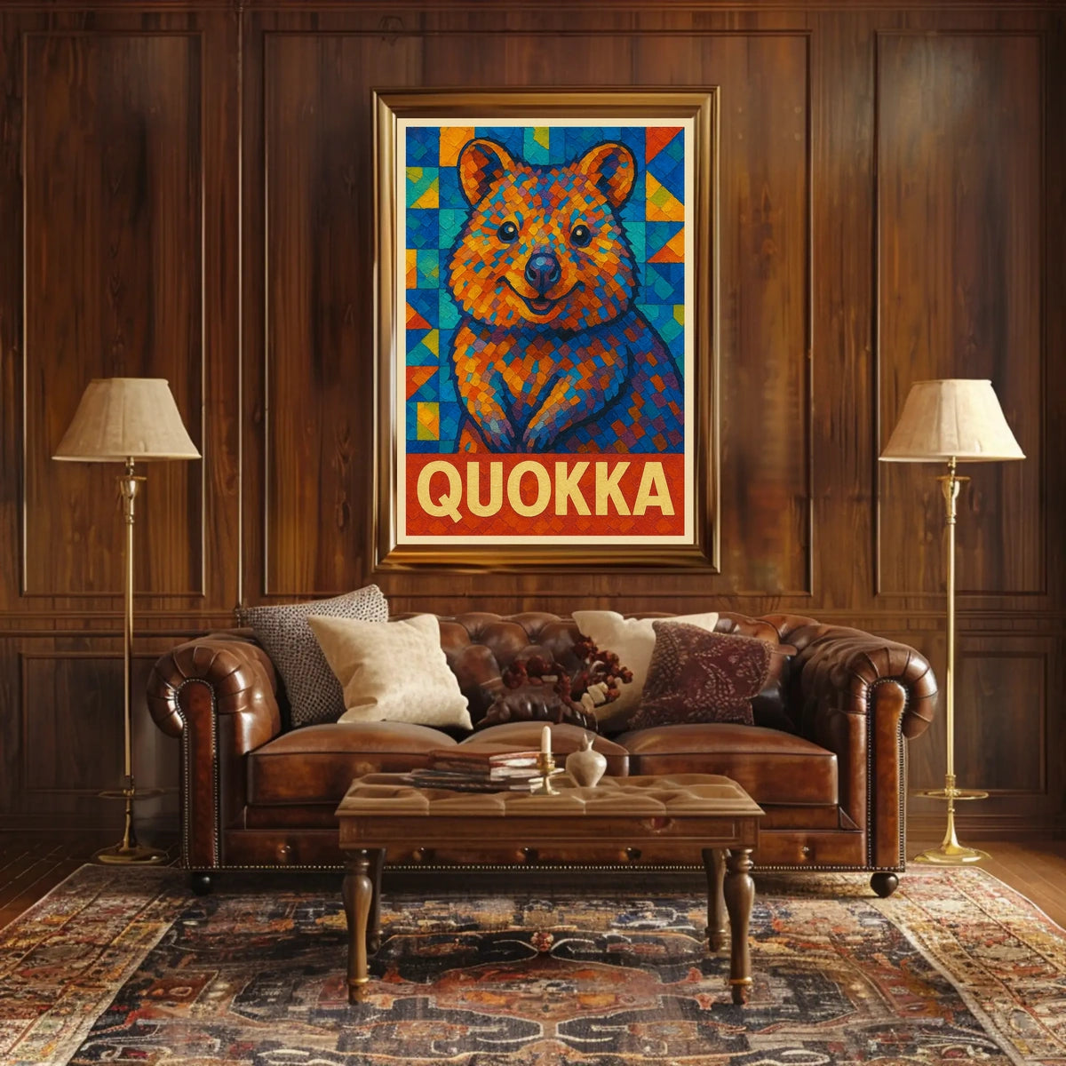 Quokka Mosaic Art Poster