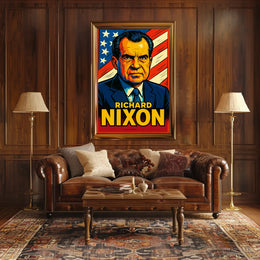 Richard Nixon Poster Historic Portrait Wall Art Decor