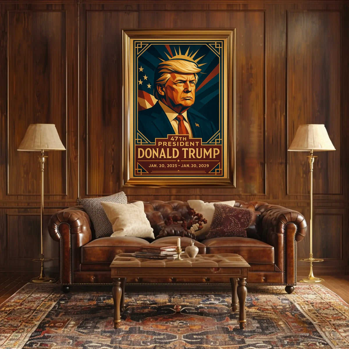 Future Presidency Patriotic Vintage Propaganda Poster