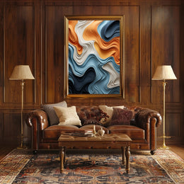 Abstract Waves Of Color Abstract Poster PosterGoat