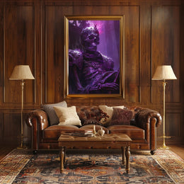 Skeletal Monarch's Throne: A Dark Fantasy Poster