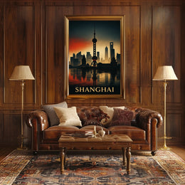 Shanghai Skyline Poster