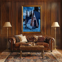 Cozy Winter Cabin Retreat Poster
