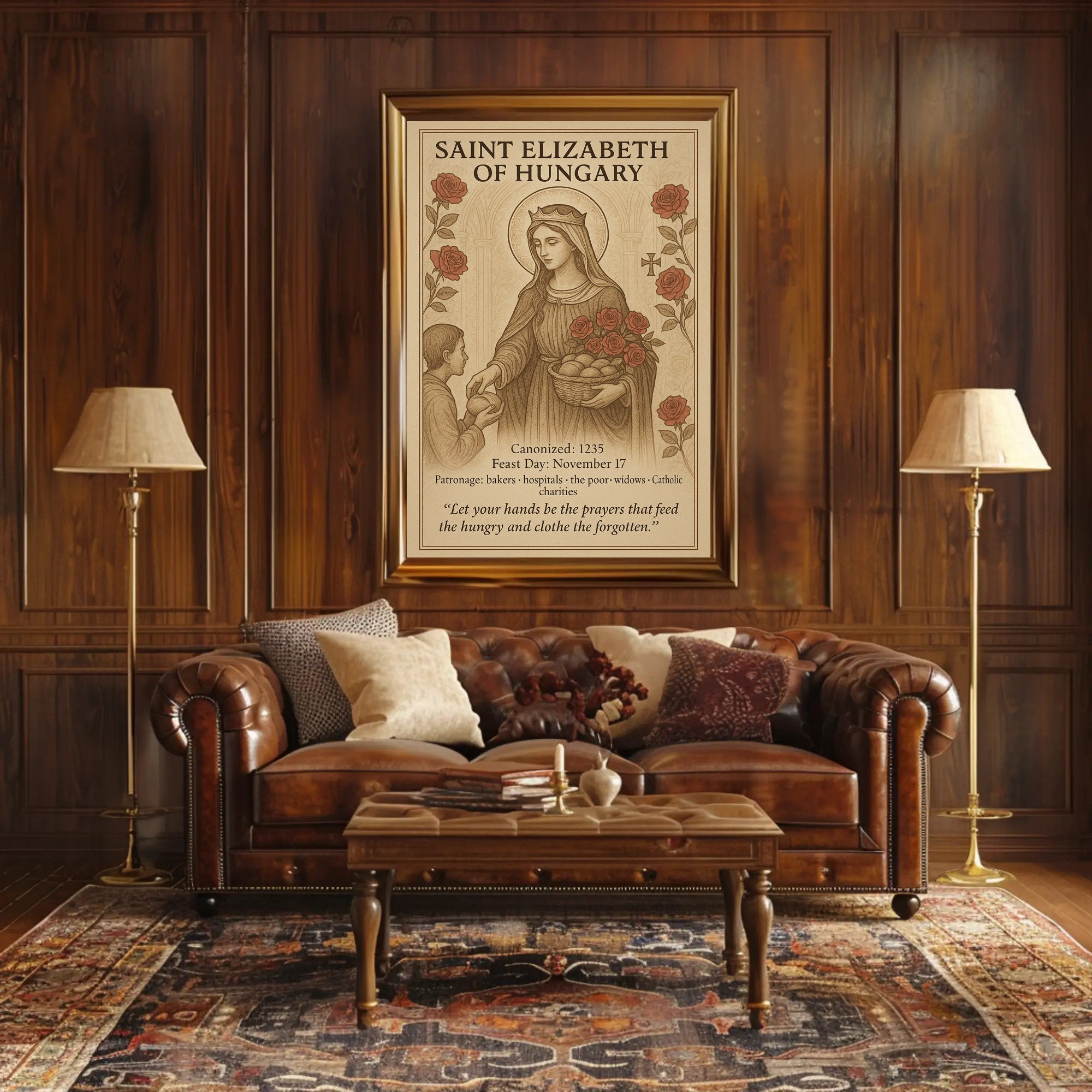 Saint Elizabeth Charity Art in Cultural Heritage Poster