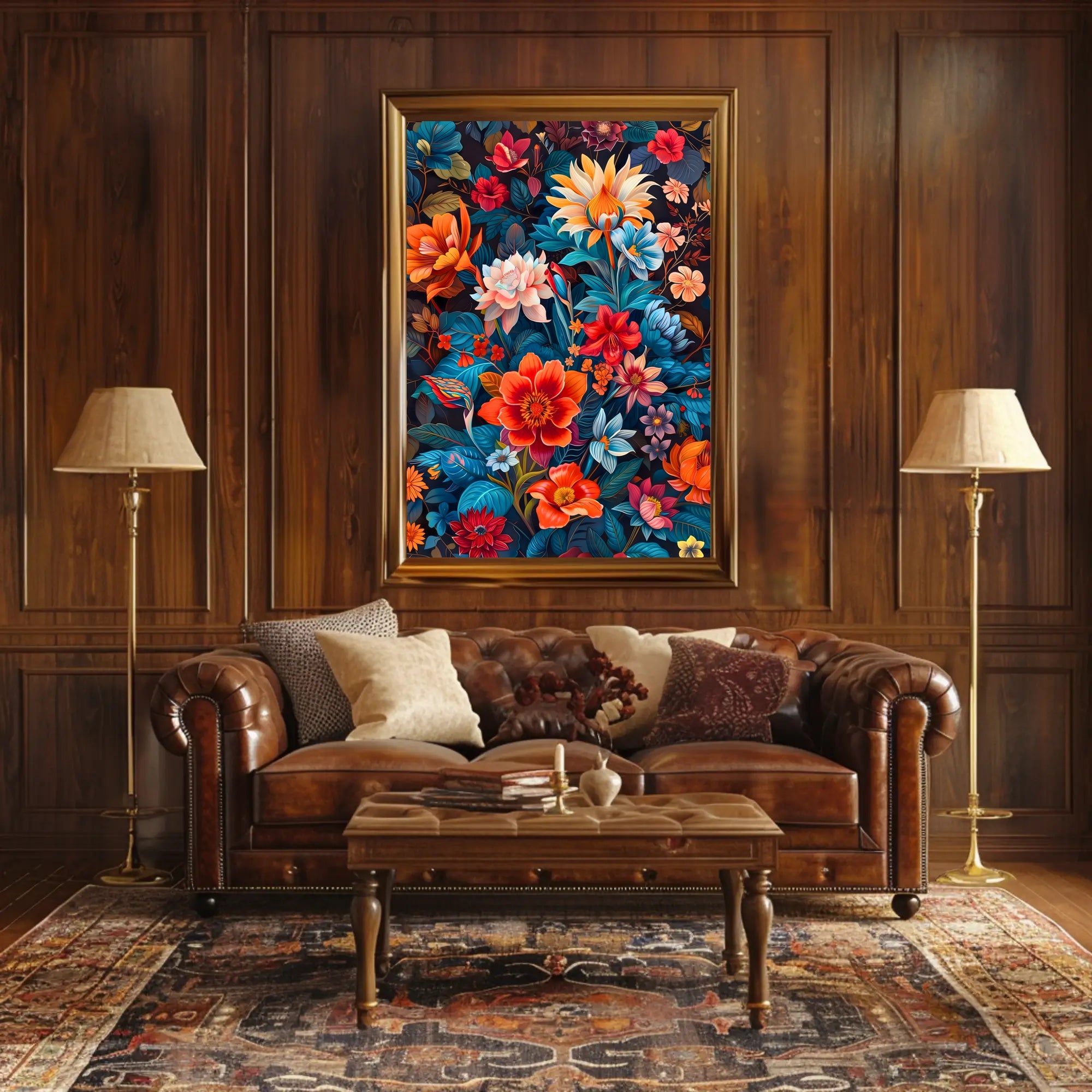 Vibrant Floral Symphony William Morris Art Poster