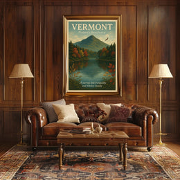 Vermont Nature Sanctuary Poster Vintage Wall Art