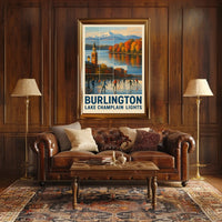 Burlington Lake Champlain Lights Poster