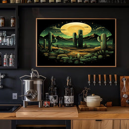 Desert Moonlit Landscape Poster