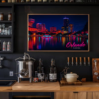Orlando, Florida Night Lights Poster