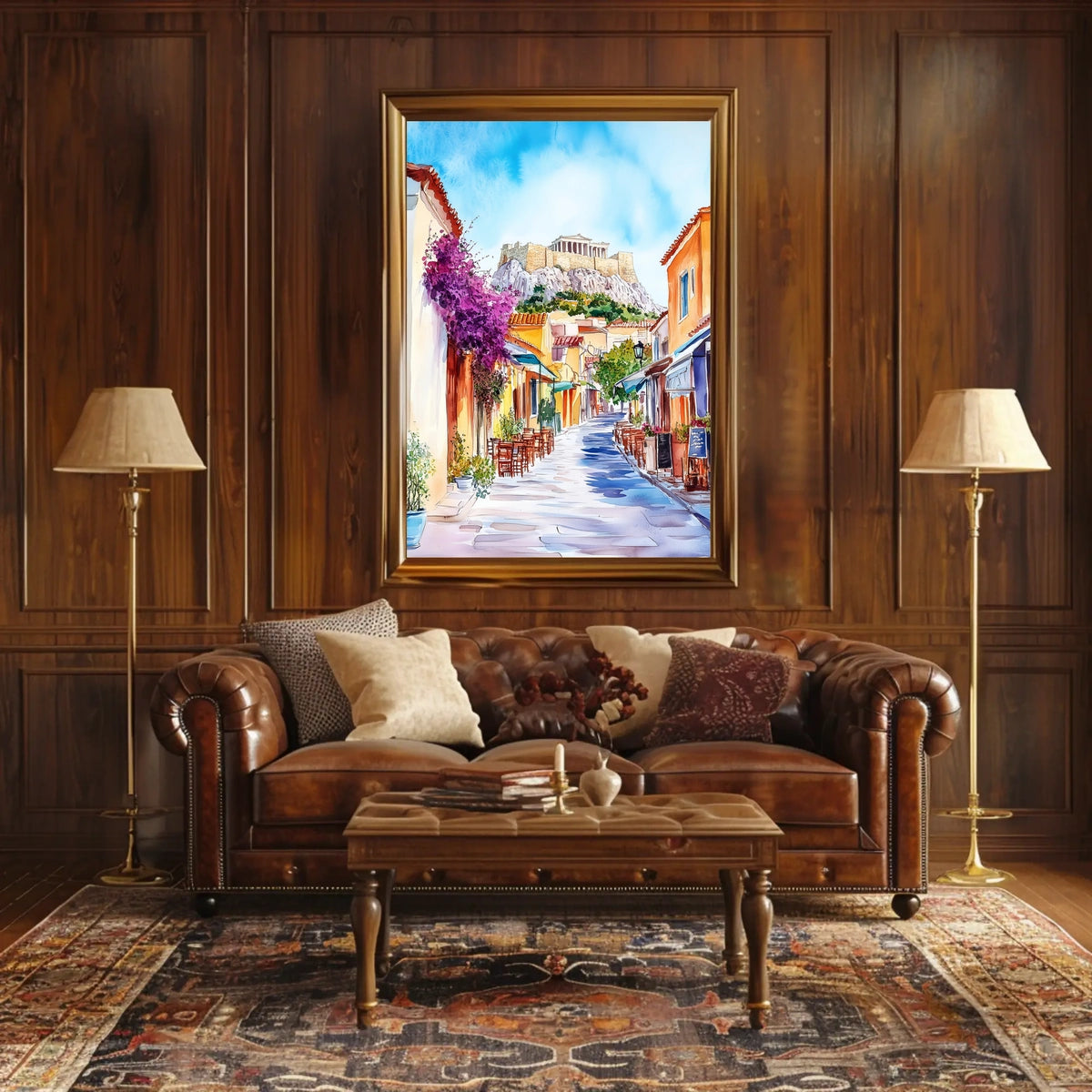 Greece Athens Acropolis Street View Poster
