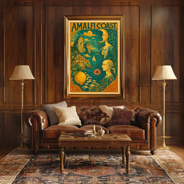 Amalfi Coast Artistic Tribute Poster