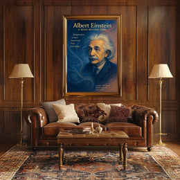 Albert Einstein Inspirational Art Poster for Creativity