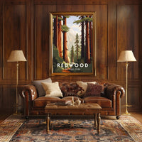 Redwood National Park Poster Scenic Wall Art Print