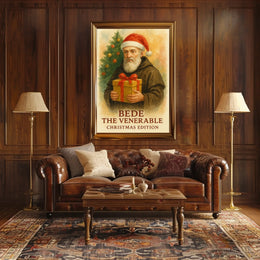 Santa Monk Christmas Gift Illusion Cultural Poster
