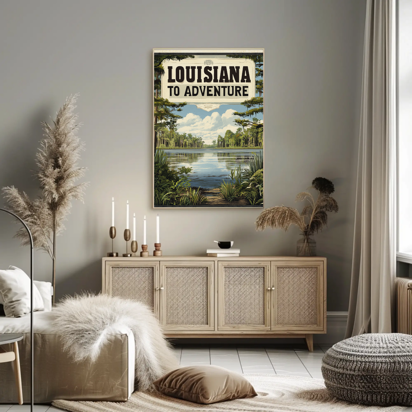 Louisiana Vintage Poster - Bayou Adventure
