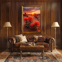 Desert Bloom At Sunset Poster