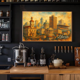 Liberia Cityscape Poster