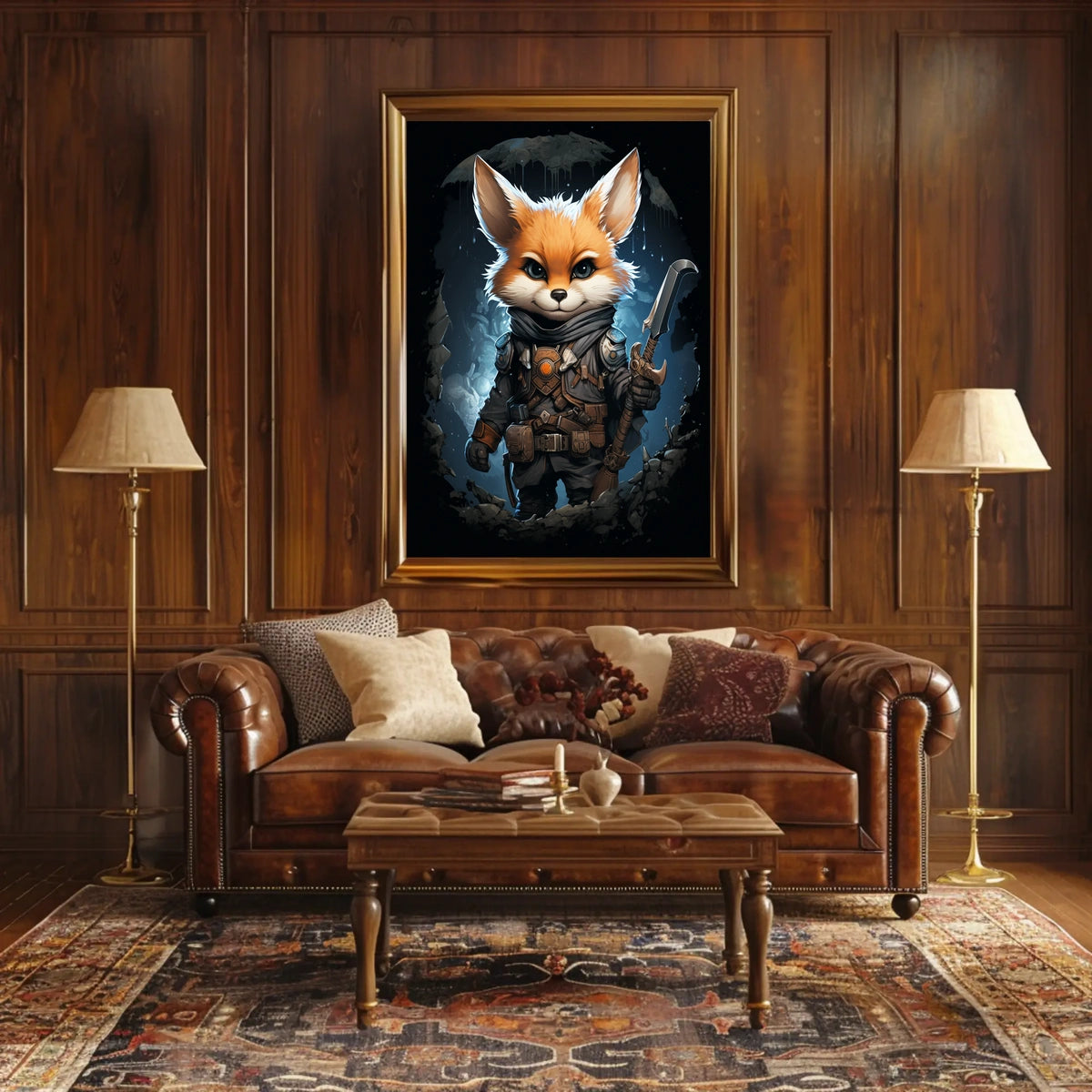 Adventurous Fox Warrior Poster
