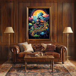 Whimsical Train Journey Poster