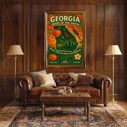 Georgia Heart Of The South Poster