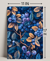 Blueberries and Foliage Artistic Design Artistic Poster