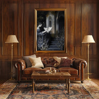 Mystical Evening Reading by Moonlight Fantasy Poster PosterGoat