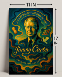 Jimmy Carter 39th President Wall Art Print PosterGoat