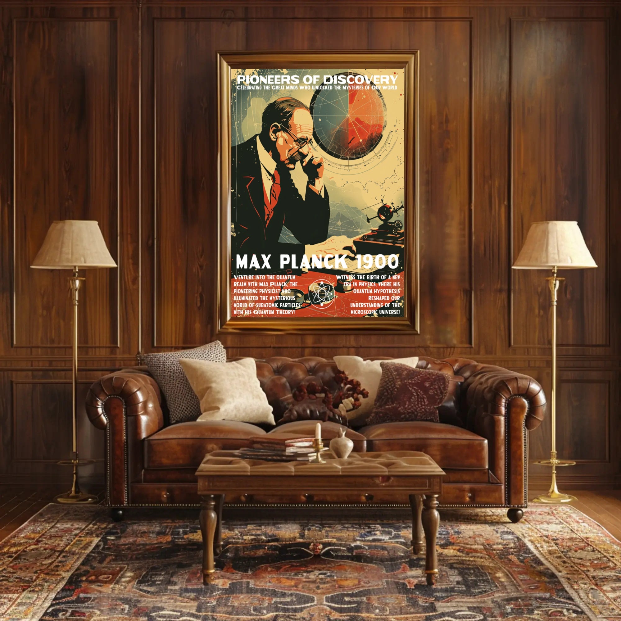Max Planck Quantum Theory Educational or Infographic Poster