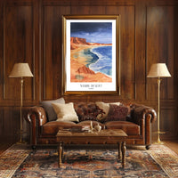 Namib Desert Night Sky Watercolor Travel Poster PosterGoat