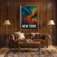 New York Abstract Expression Abstract Poster