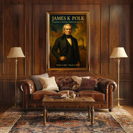James K. Polk Vintage Historical Poster Art