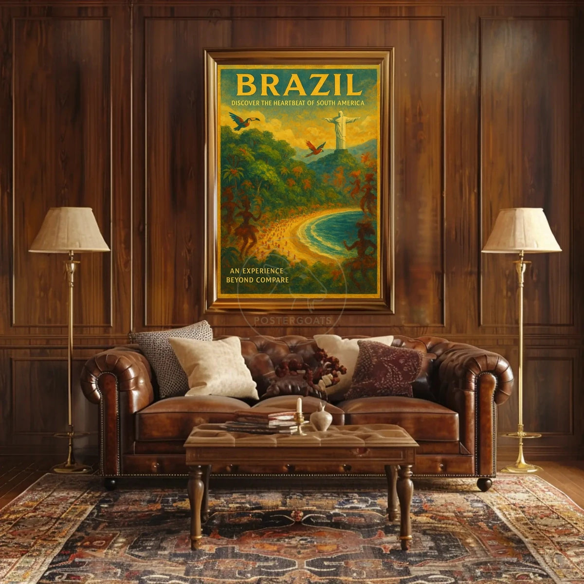 Brazil's Vibrant Landscapes Vintage Travel Poster