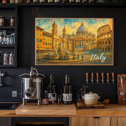 Timeless Italy Watercolor Wanderlust Poster