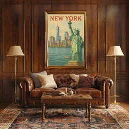 New York Cityscape Poster Urban Wall Art 18x24 Inches