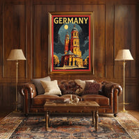 Germany Under the Moonlight Poster