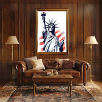 Statue of Liberty Freedom New York Travel Poster