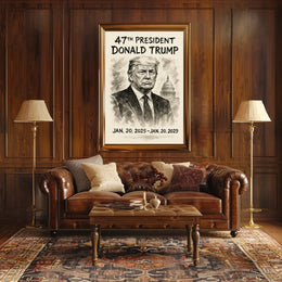 Trump 47th President Patriotic Scenic Poster