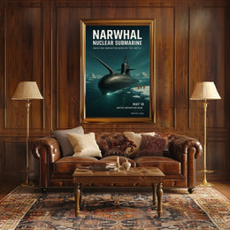 Narwhal Nuclear Submarine Unveiling Poster PosterGoat