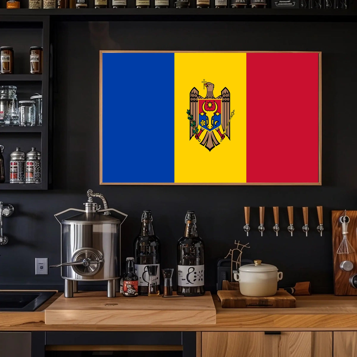 Moldova, Republic of Flag Poster