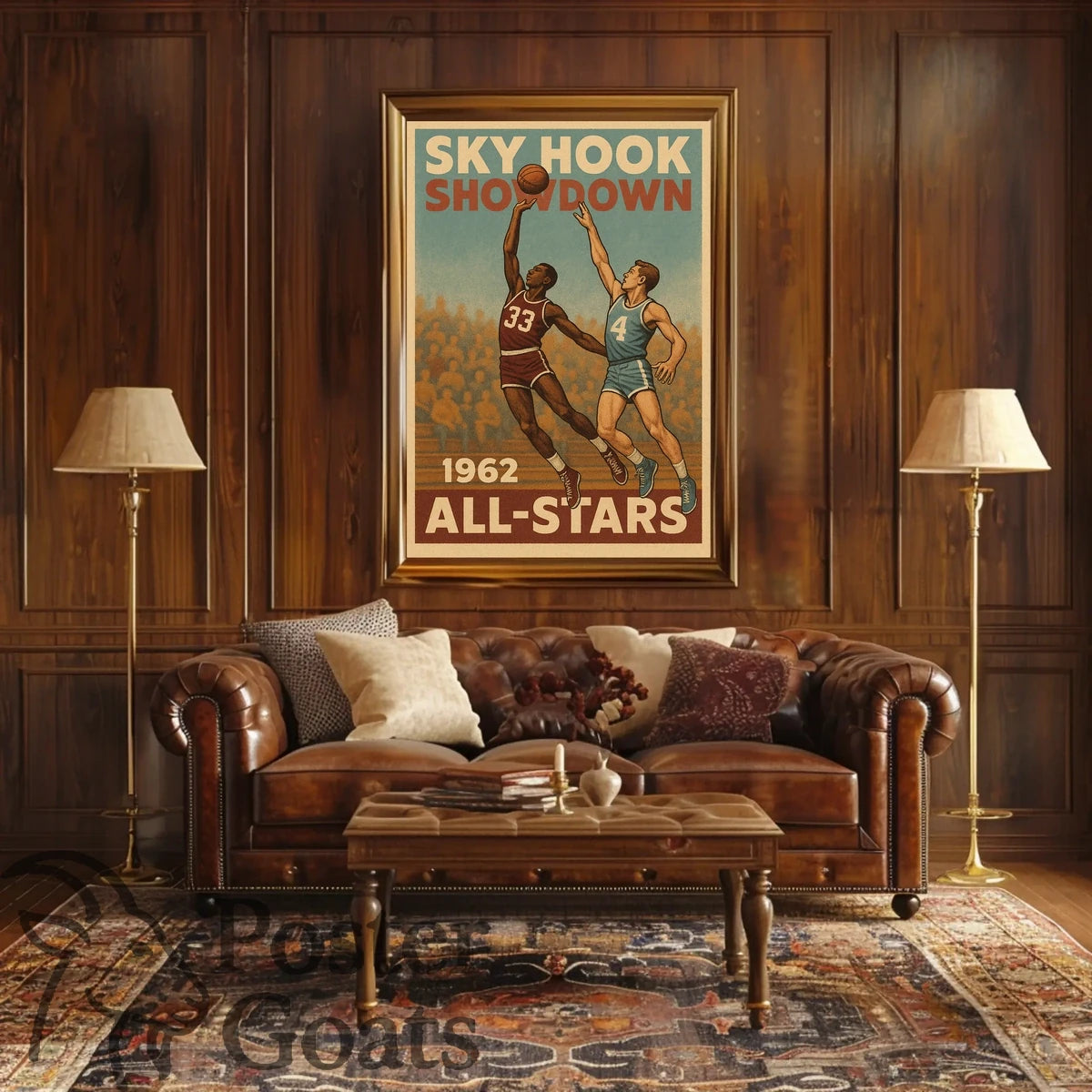 1962 Sky Hook Showdown Retro Sports Poster