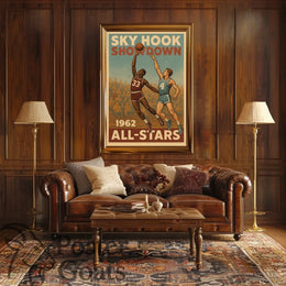 1962 Sky Hook Showdown Retro Sports Poster