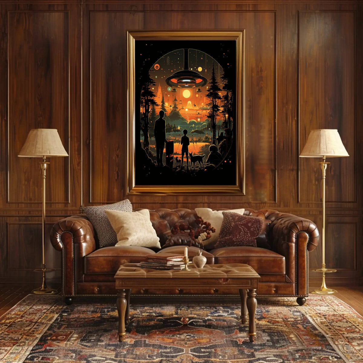 Cosmic Encounter At Sunset Poster