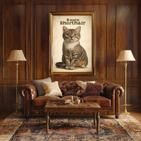 Exotic Shorthair Cat Portrait Photography Realism Poster